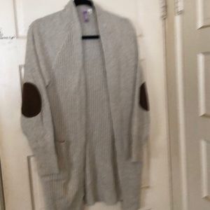 Cardigan with elbow patches